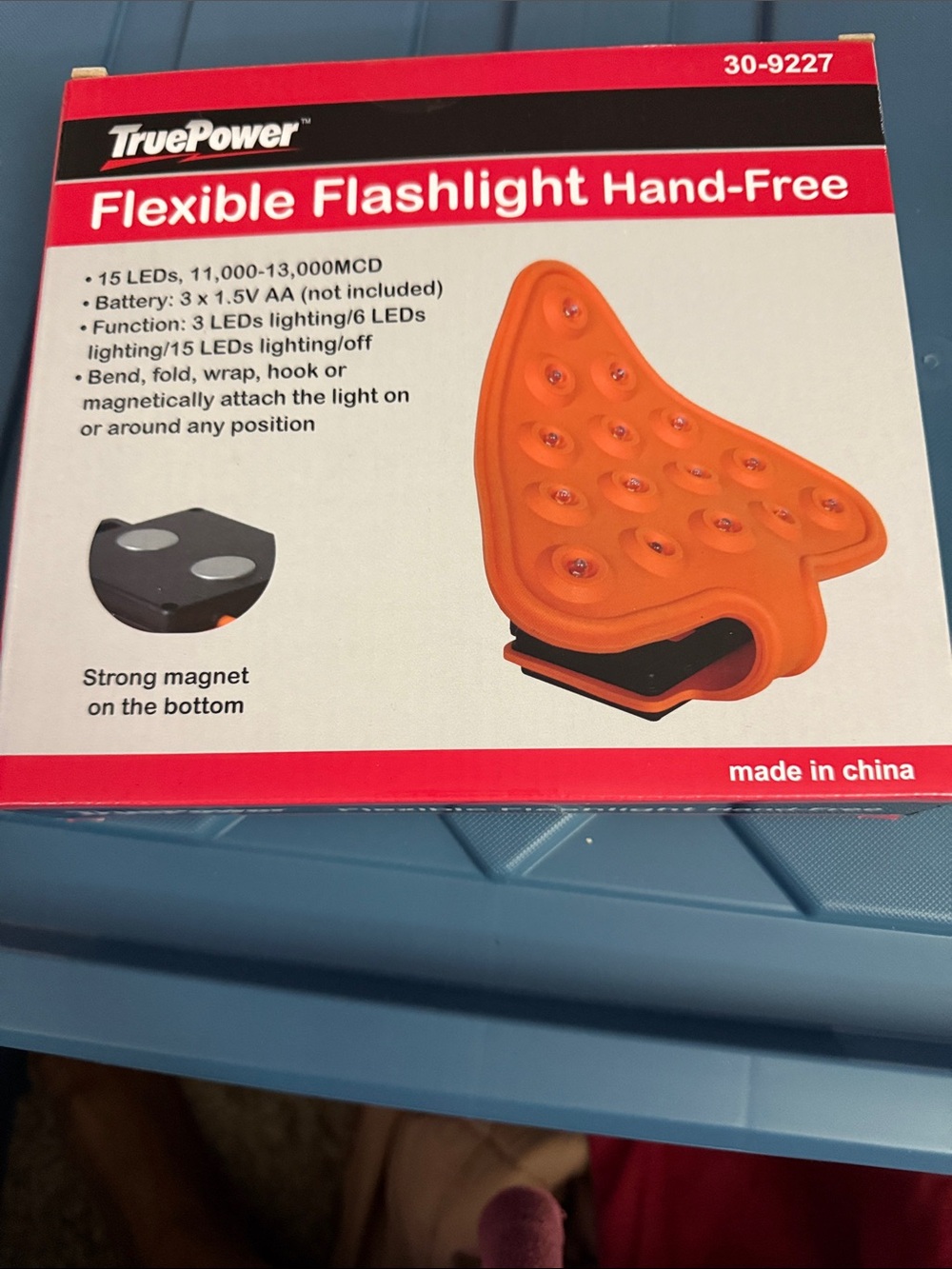 Orange Flexible LED Flashlight Hand-Free